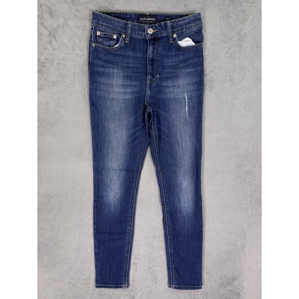 Lucky Brand Jeans Womens 6/28 Blue Skinny Bridgette High Rise Dark Wash Denim